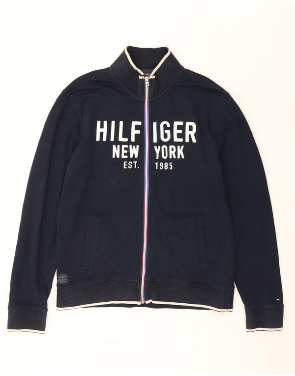 Tommy Hilfiger Veste de survêtement vintage pour homme Bleu marine 2XL