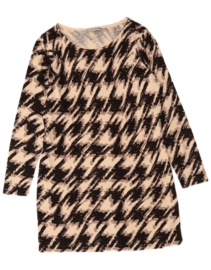 Marks & Spencer Robe pull pour femme UK 16 Large pied-de-poule noir