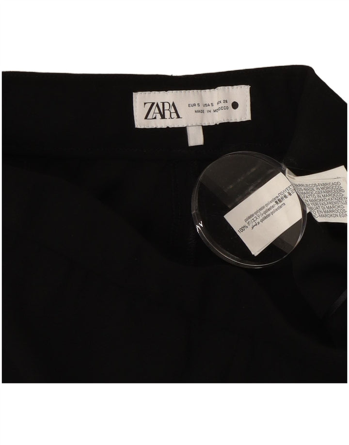 Zara Pantalon décontracté Bootcut Femme Petit W26 L28 Noir Polyester