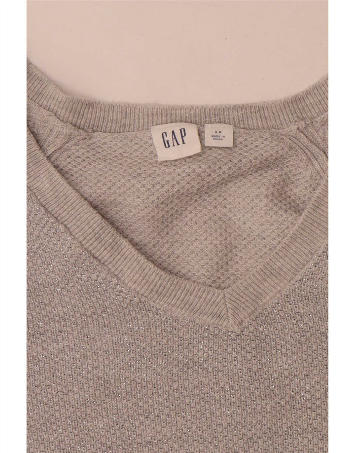 Gap Pull surdimensionné à col en V pour femme UK 10 Petit Gris