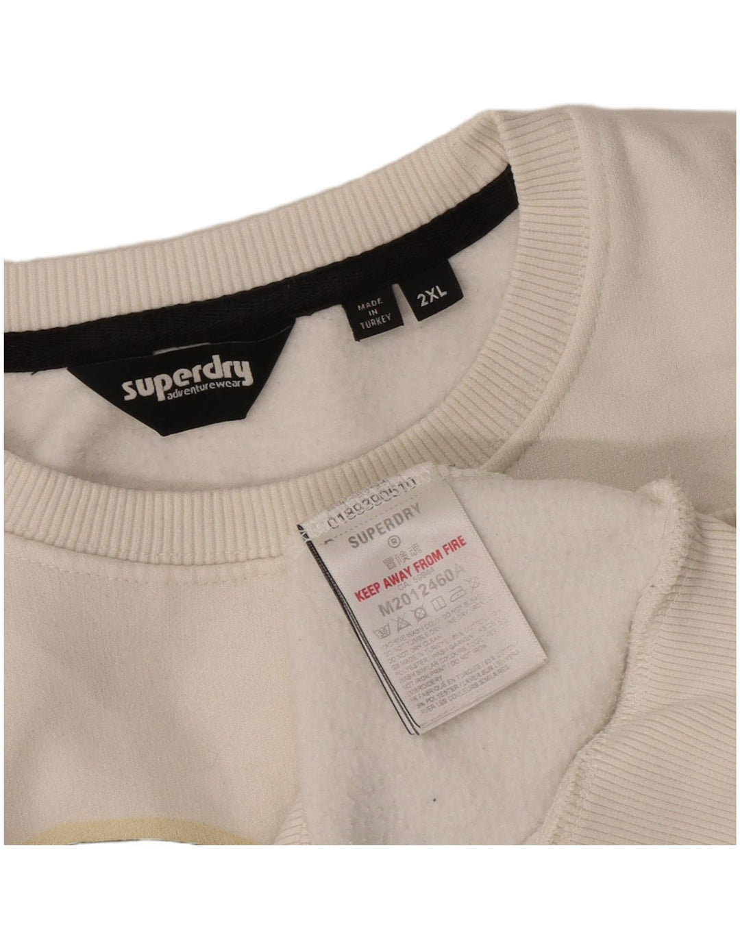 Superdry Sweat-shirt graphique pour homme 2XL Blanc Coton
