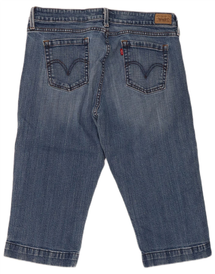 LEVI'S Womens 545 Capri Jeans US 12 Large W34 L18 Blue Cotton