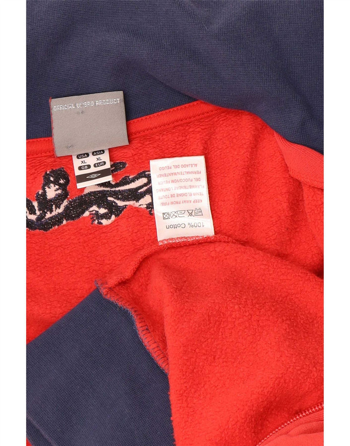 Umbro Veste de Survêtement Homme XL Rouge Colourblock Coton