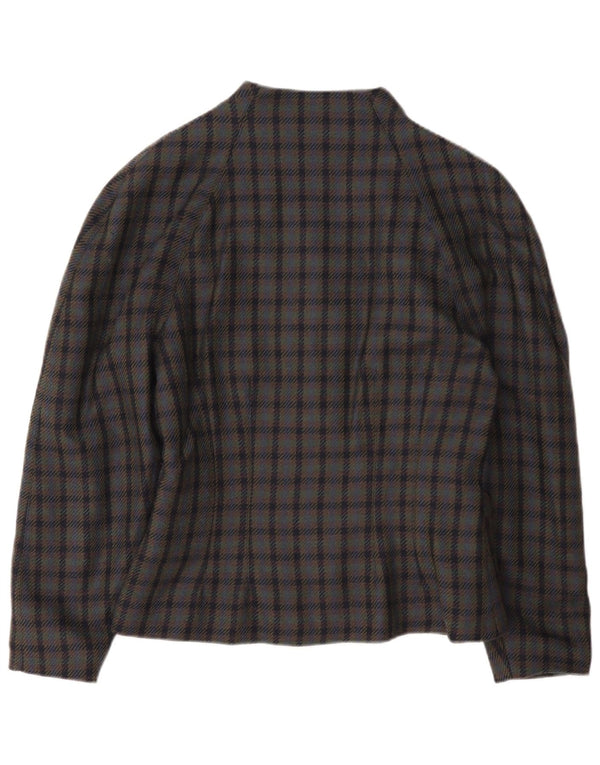 Black Molly Veste blazer à 3 boutons pour femme IT 44 en laine à carreaux gris moyen