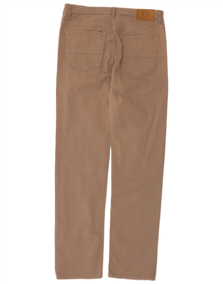 Trussardi Pantalon décontracté droit W35 L33 Beige Polyester