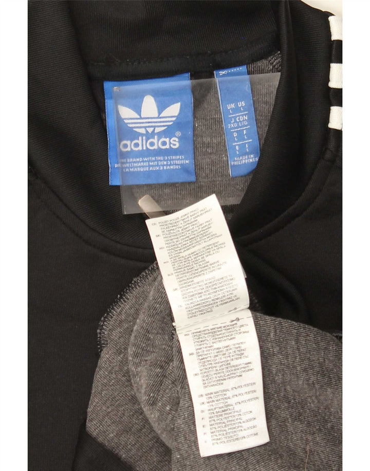 Adidas Veste de survêtement pour homme Large Noir Polyester