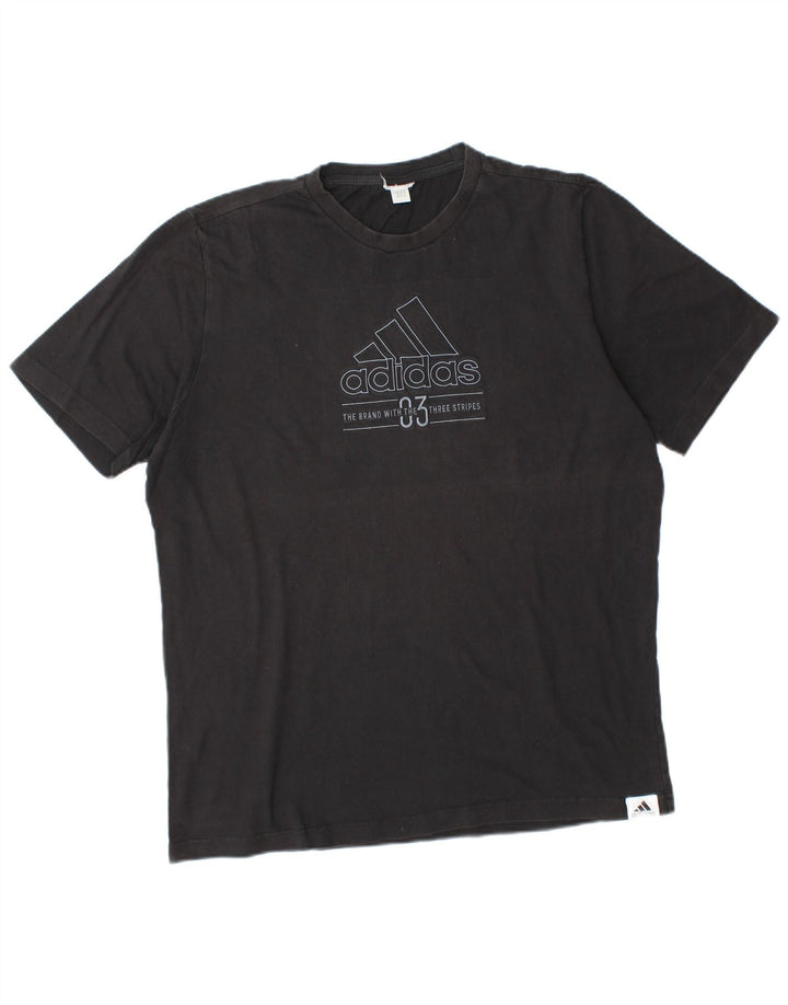 ADIDAS T-shirt graphique pour hommes, grand, noir