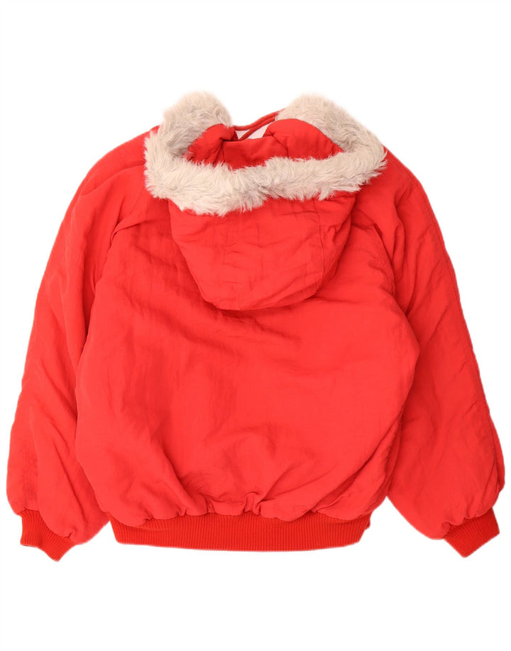 Faciba Veste matelassée surdimensionnée à capuche pour femme EU 42 Large Rouge Polyamide
