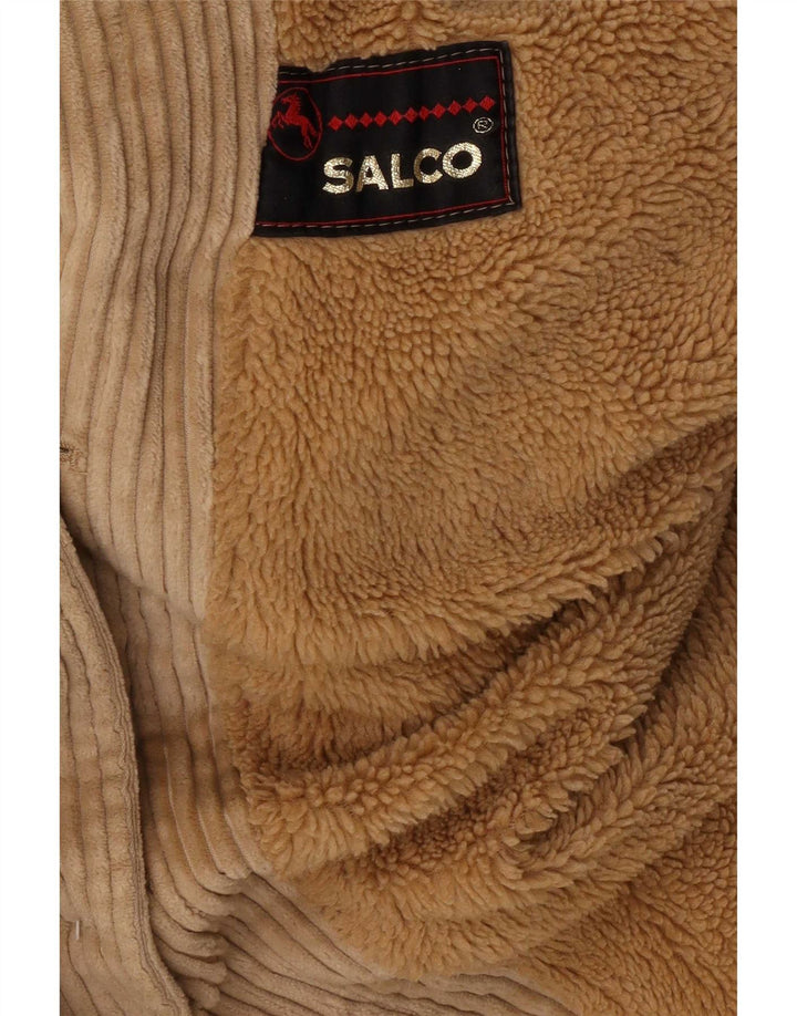Salco Manteau en velours côtelé pour femme UK 14 Beige moyen