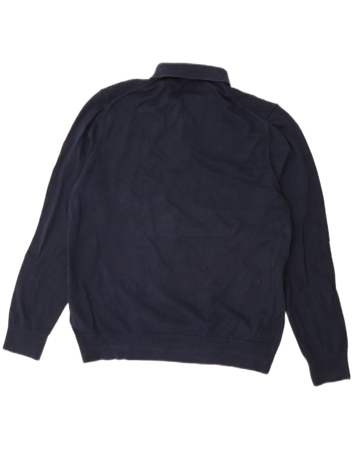 MARKS & SPENCER Pull col roulé pour homme en coton bleu marine Taille L