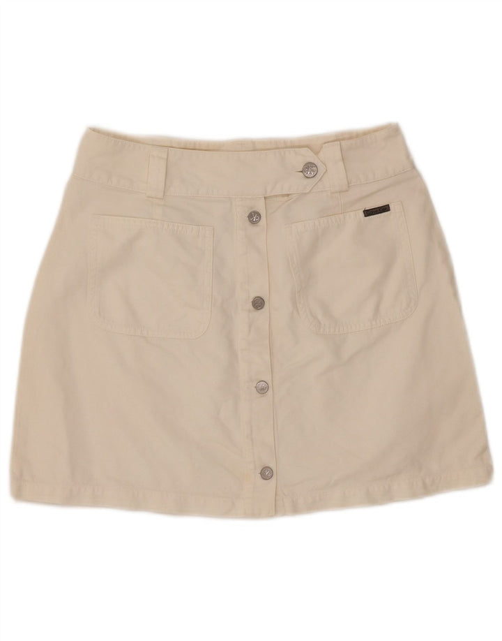 CALVIN KLEIN Femme Mini-Jupe W30 Medium Off White Coton