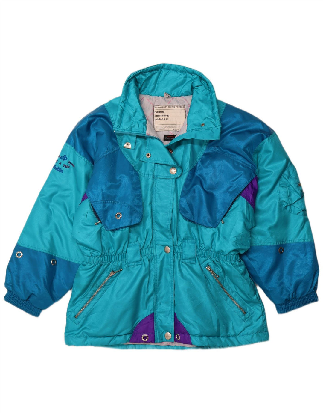 DUBIN Veste de ski surdimensionnée pour femme EU 44 XL Bleu Colourblock Sports