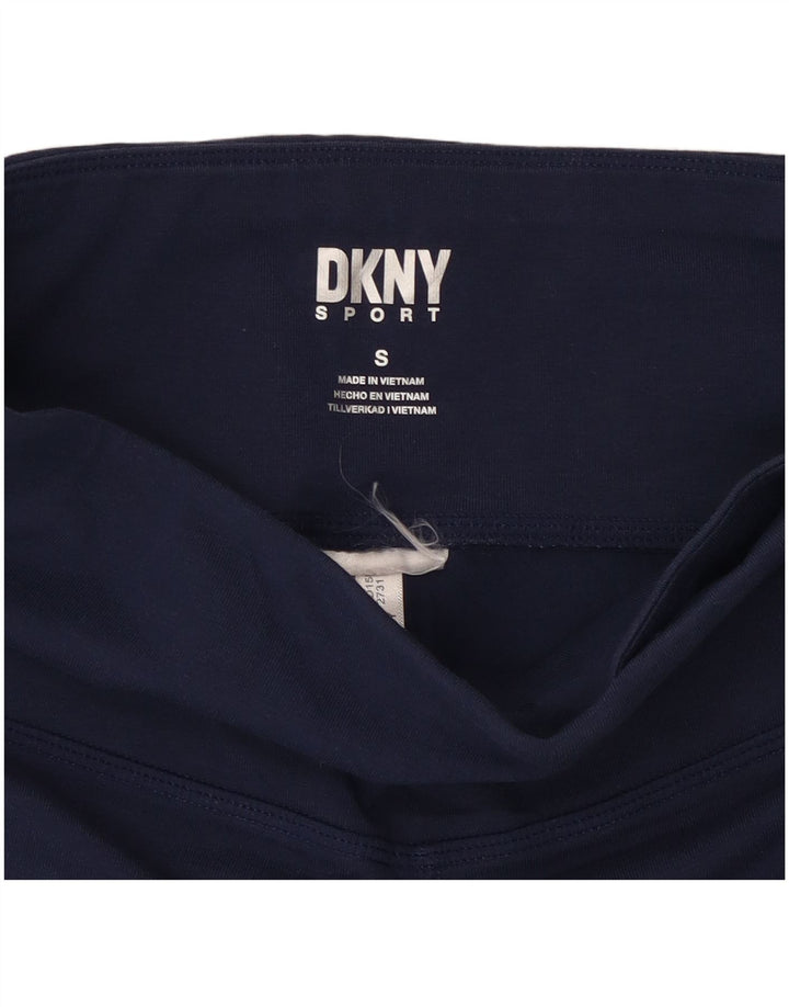 Dkny Legging graphique pour femme UK 8 Small Bleu marine Colourblock