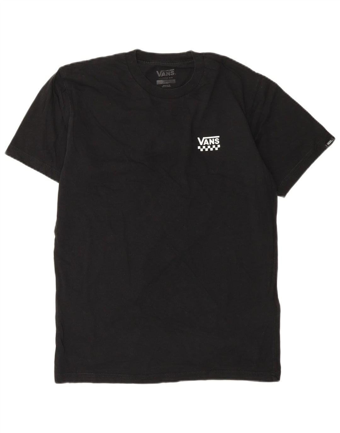 VANS Mens Classic Fit T-Shirt Top Small Black Cotton