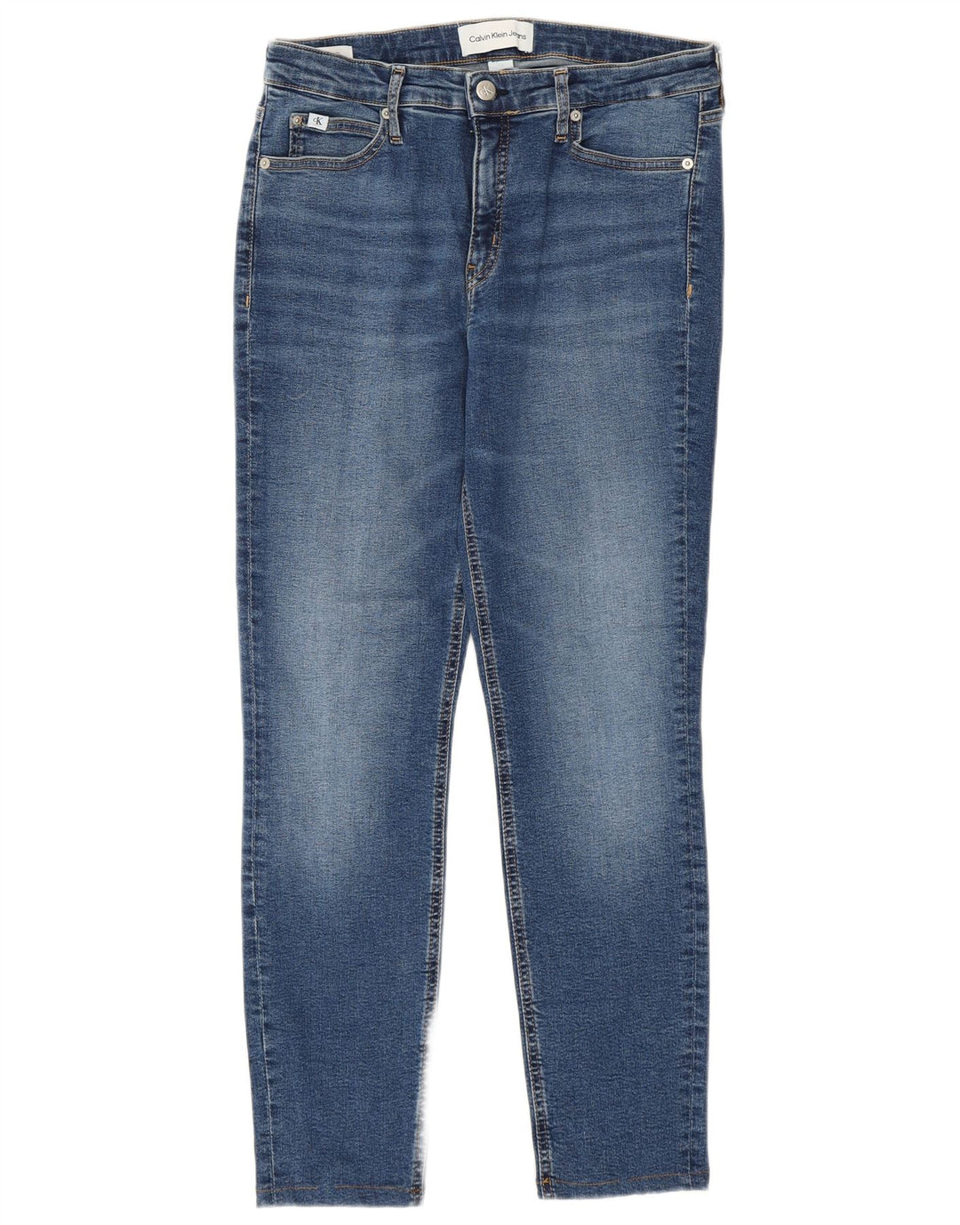 Calvin Klein Jean skinny taille moyenne W31 L26 pour femme Bleu