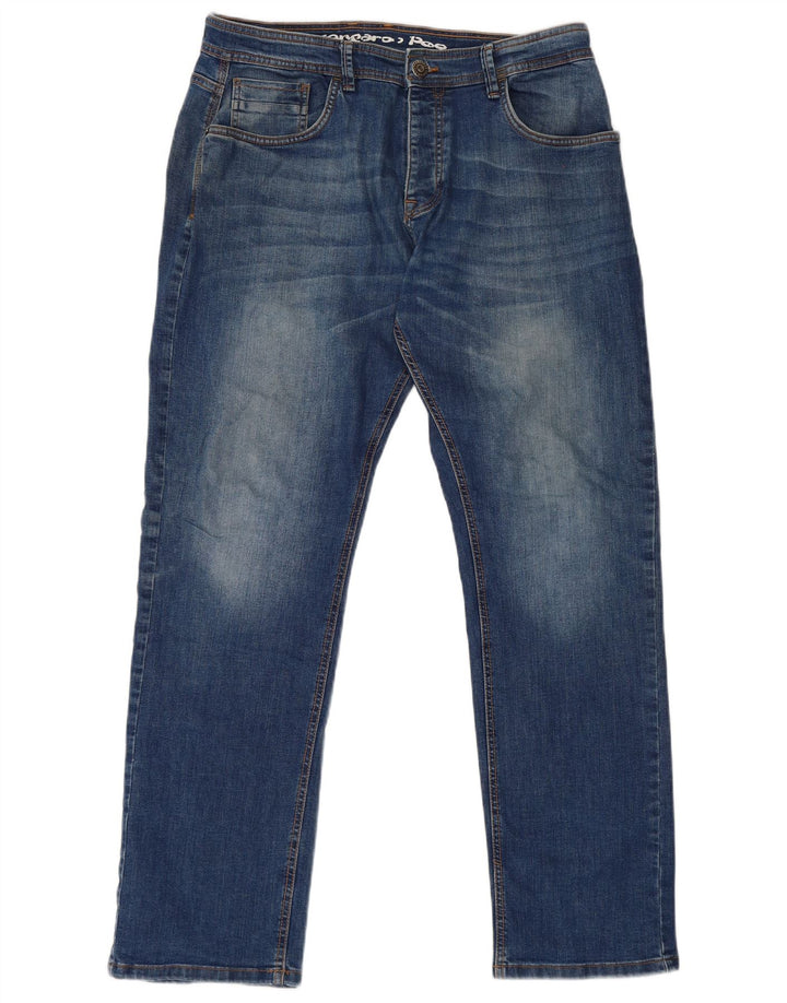 Kangaroo Poo Jean droit homme W36 L32 bleu coton