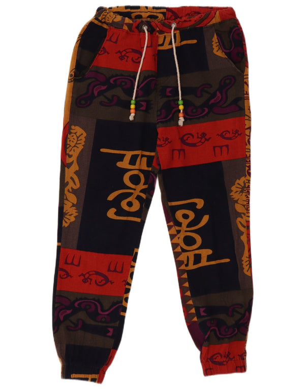 VINTAGE Pantalon décontracté fille 15-16 ans 2XL W30 L25 Multicolore