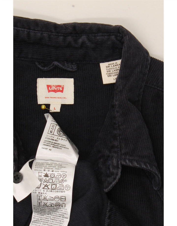 Levi's Chemise Velours Côtelé Large Homme Bleu Marine Coton