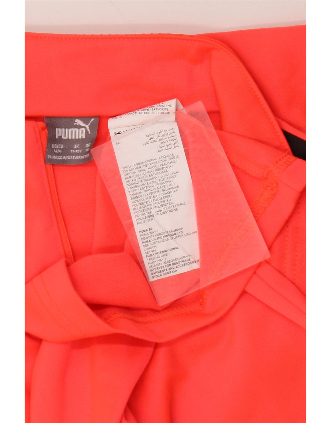 PUMA Haut de survêtement à col zippé pour garçon 11-12 ans Rouge Colourblock