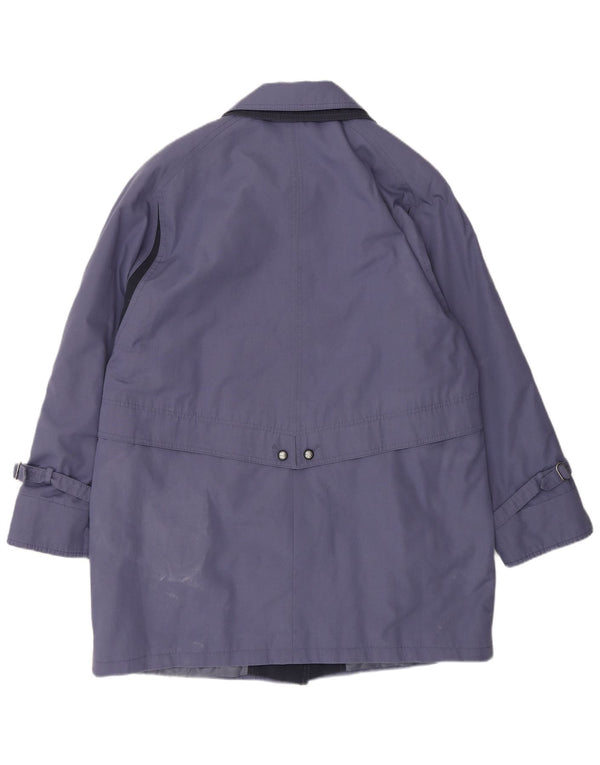 vintage Femmes Overcoat Overcoat UK 14 Grand Bleu