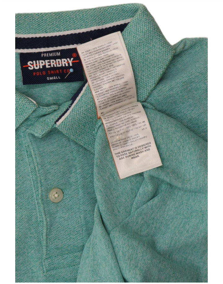SUPERDRY Polo Homme Petit Vert Coton