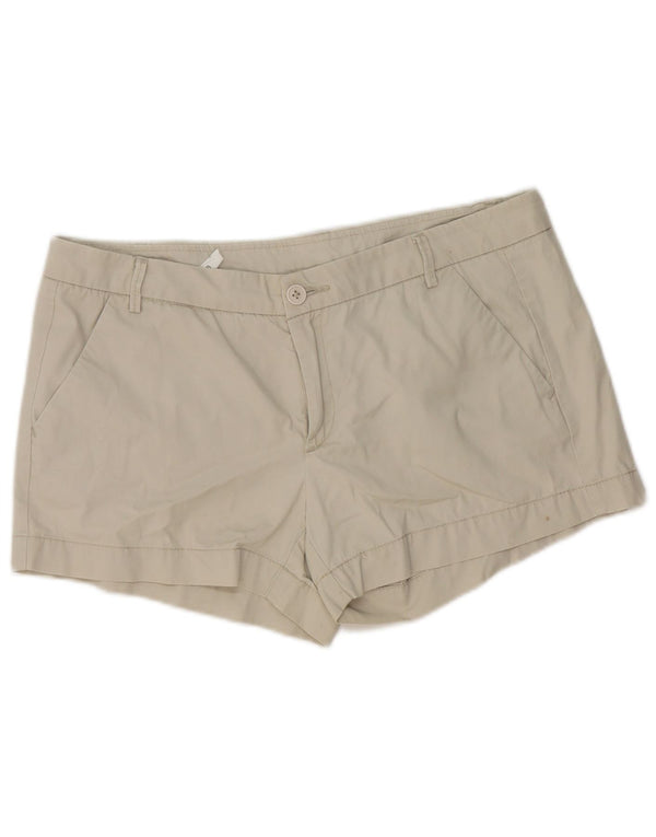 Benetton Short Chino Femme UK 14 Large W36 Coton Beige
