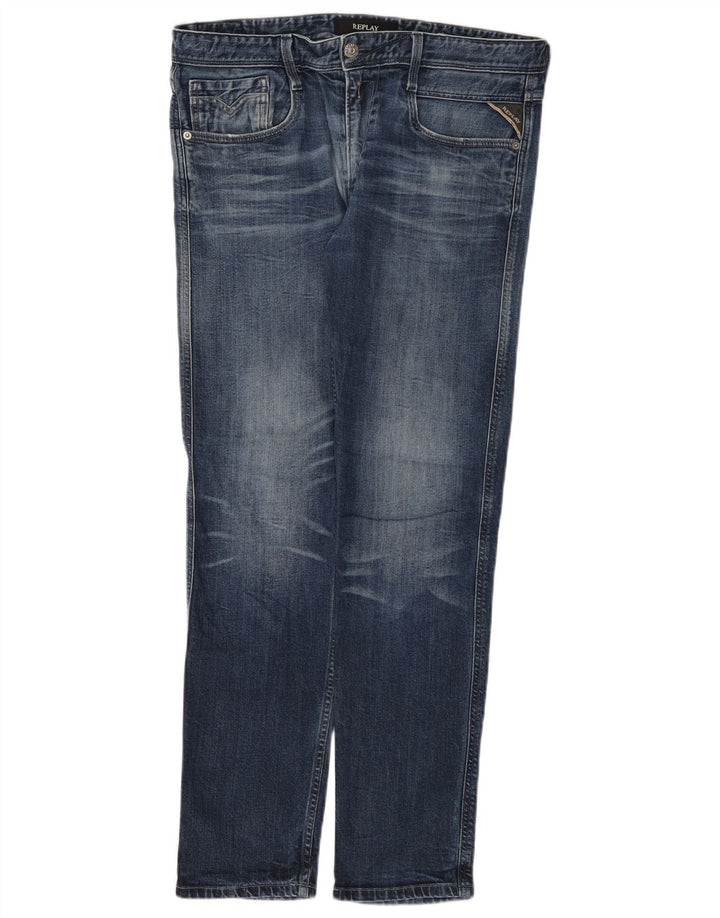 Replay Jean Slim Femme W34 L32 Bleu Coton