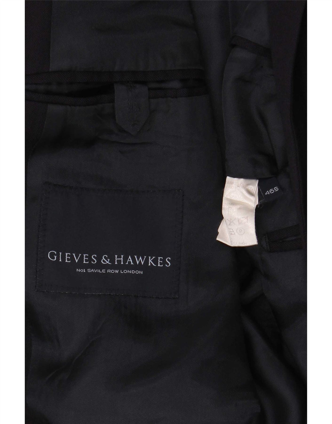 Gieves & Hawkes Veste Blazer 2 Boutons Homme UK 46 3XL Bleu Marine Laine