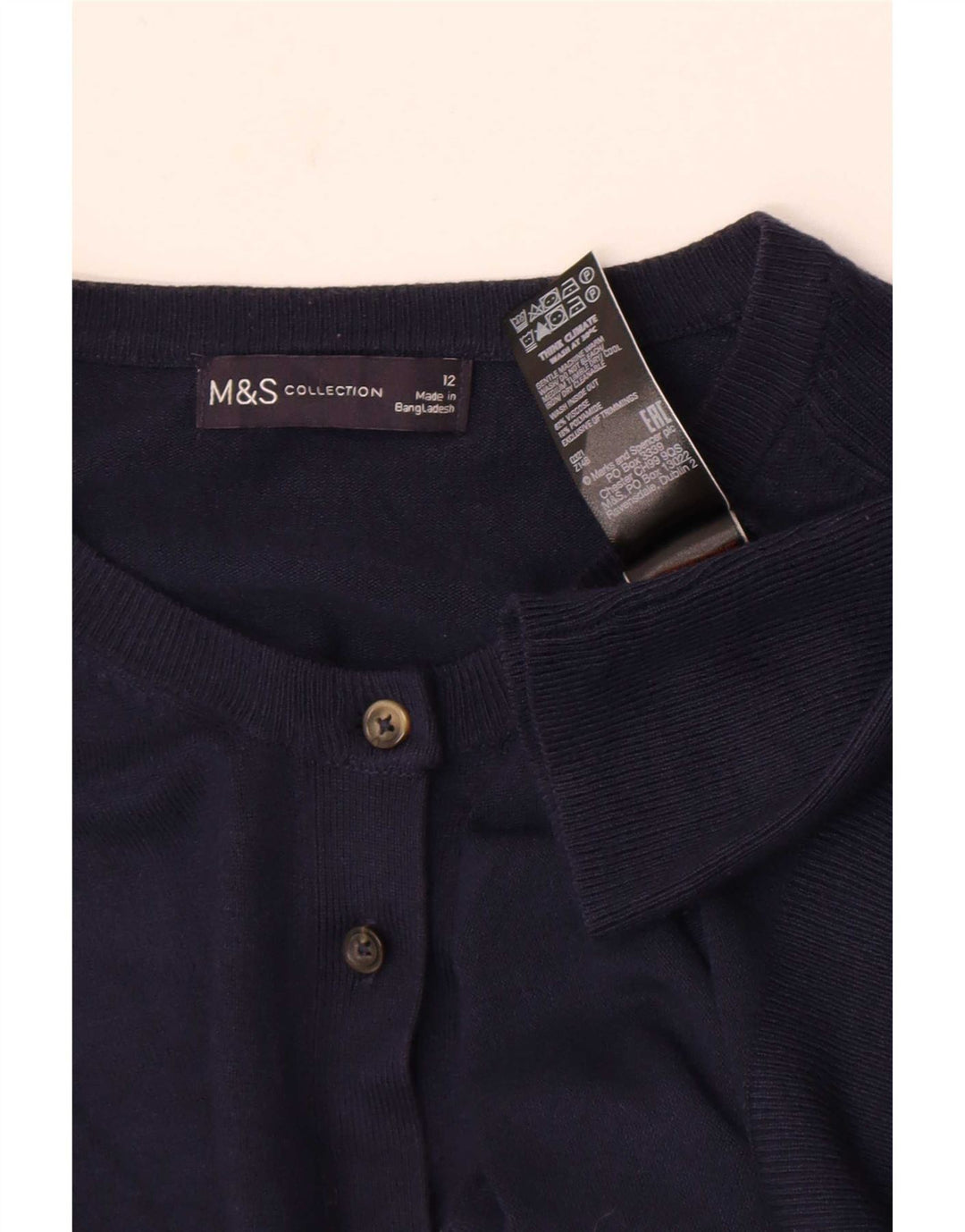 Marks & Spencer Cardigan pour femme en viscose bleu marine moyen UK 12
