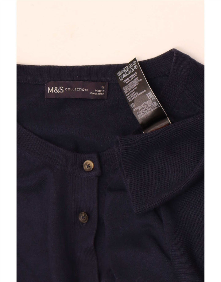 Marks & Spencer Cardigan pour femme en viscose bleu marine moyen UK 12