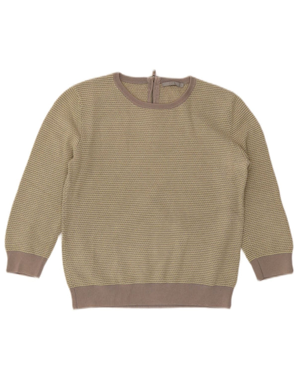 Cos Pull à manches 3/4 et col bateau pour femme UK 10 Petit gris rayé