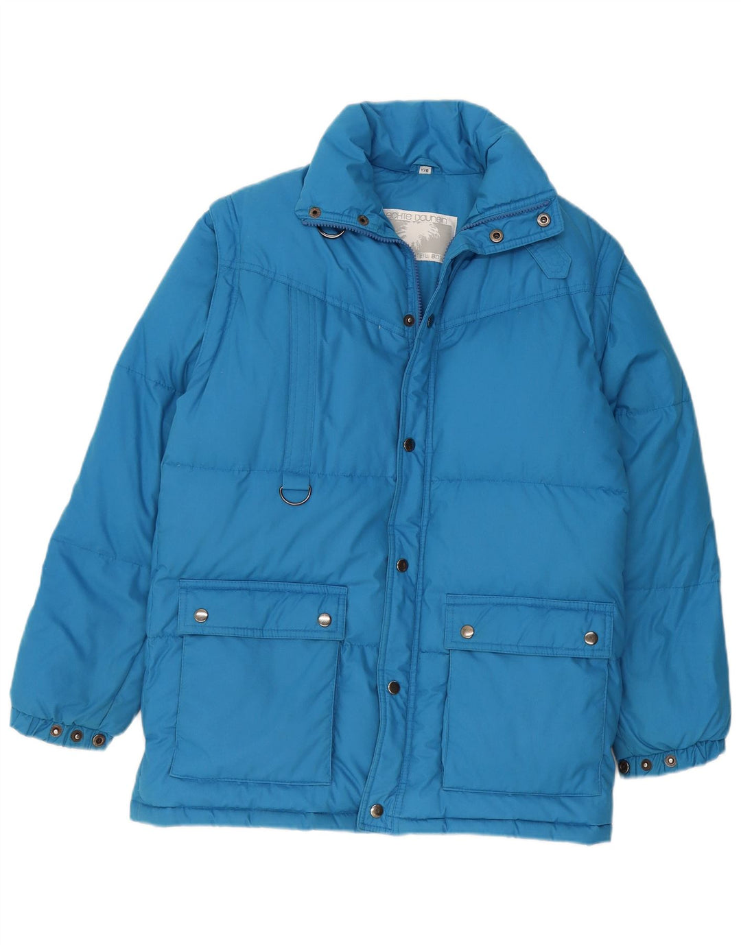 VINTAGE Doudoune Garçon 15-16 ans Bleu Polyester