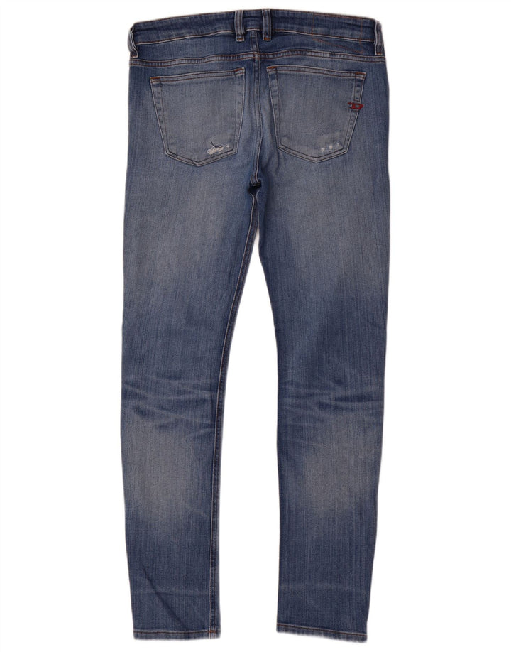 Diesel Jean slim vieilli W32 L32 en coton bleu pour homme