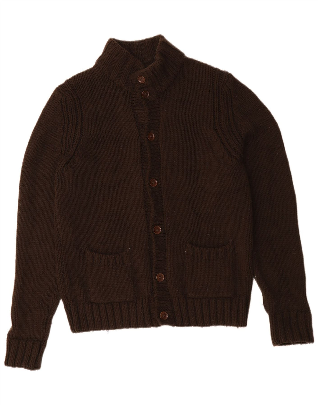 Zara Pull Cardigan Homme Marron Moyen