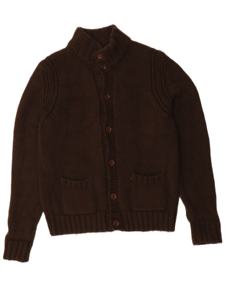 Zara Pull Cardigan Homme Marron Moyen