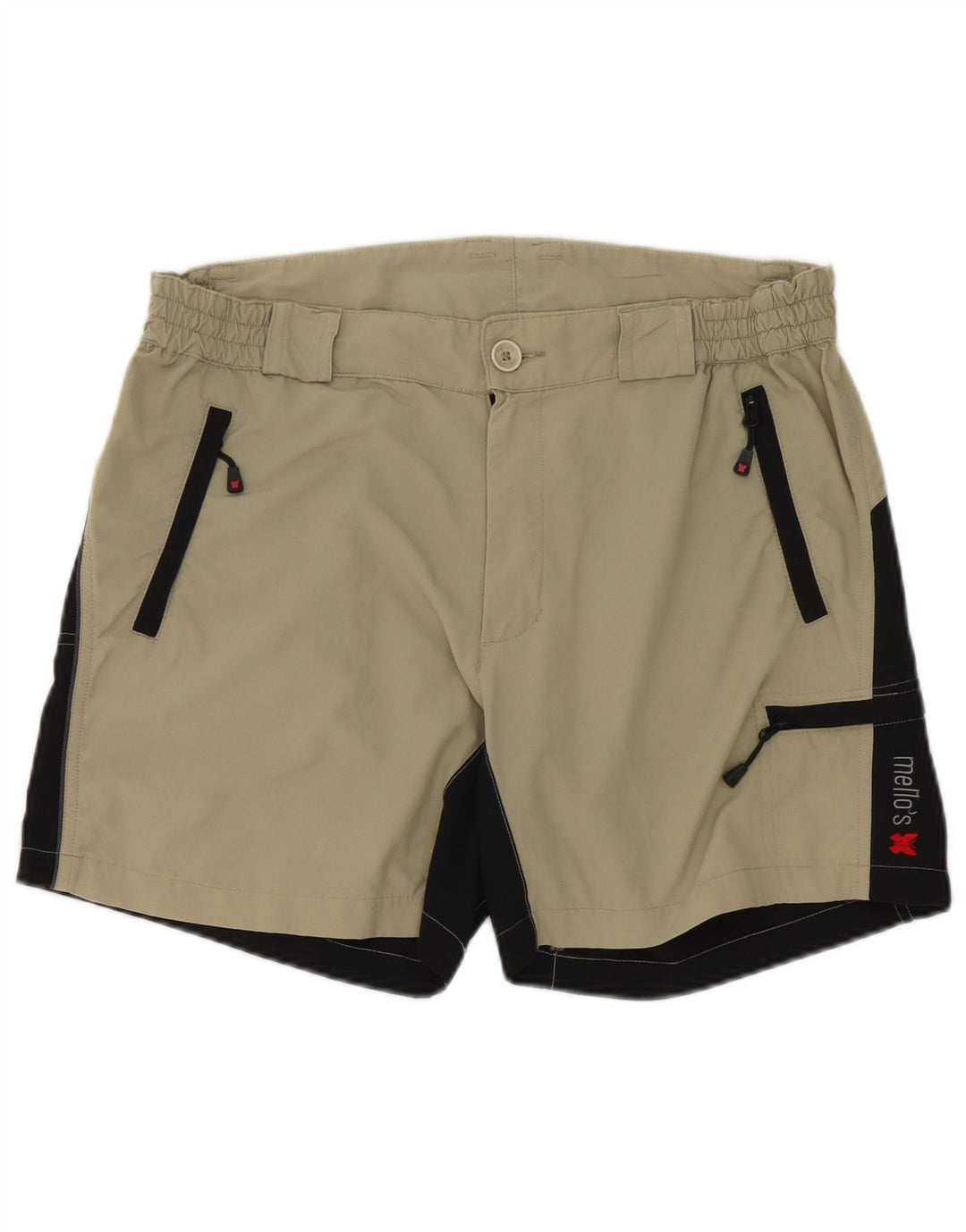 Mello's Short Cargo W32 Homme Beige Moyen Colorblock Polyamide
