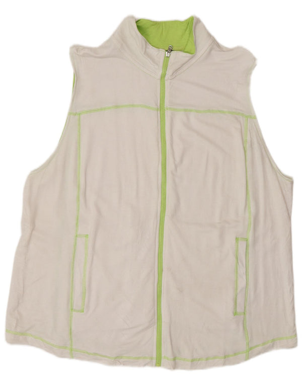 Chaps Haut de survêtement sans manches pour femme UK 20 2XL Blanc Viscose