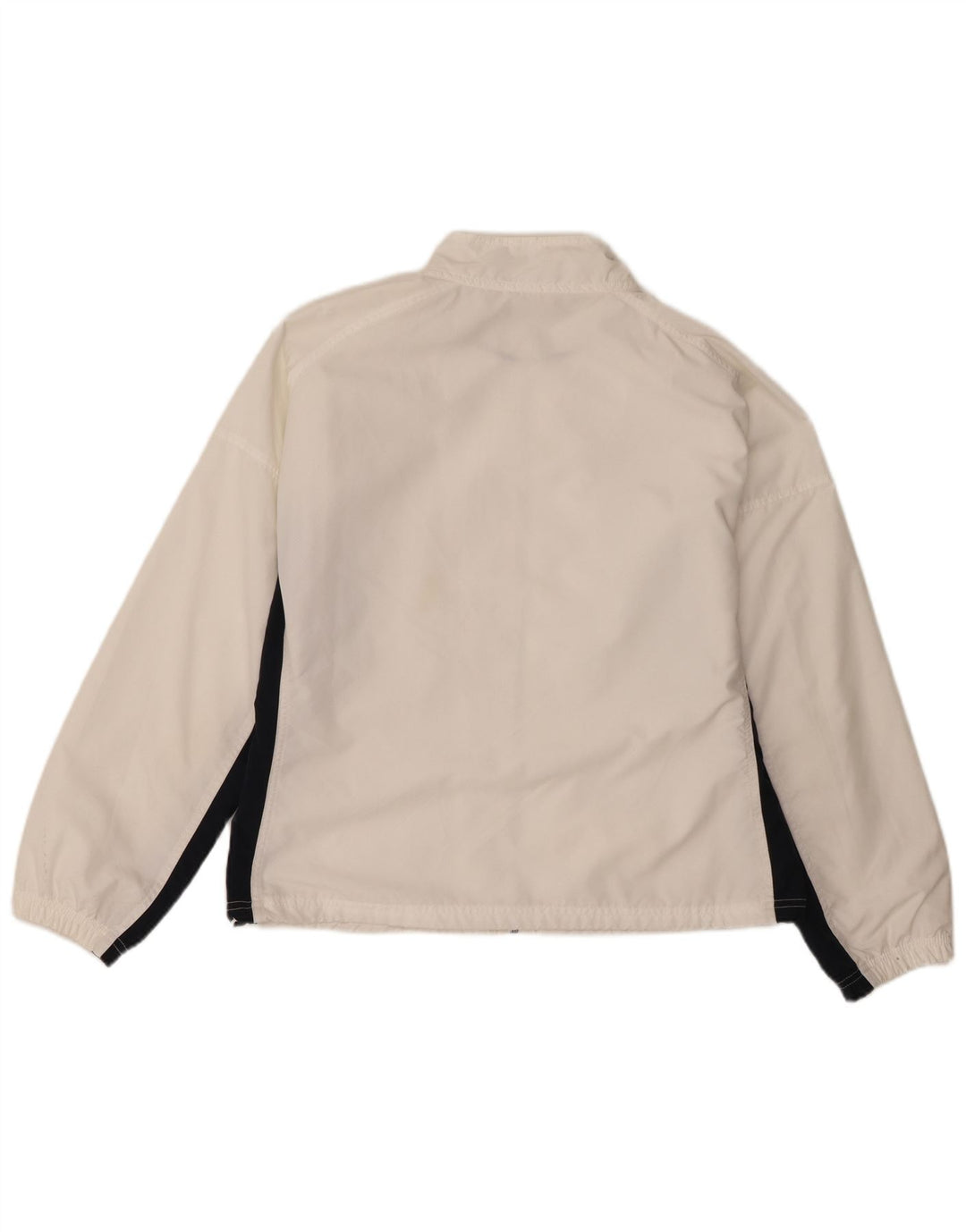 Reebok Veste de survêtement pour femme UK 44 Large Blanc Colorblock Polyester