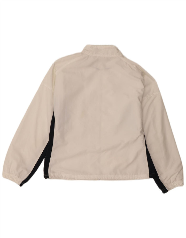 Reebok Veste de survêtement pour femme UK 44 Large Blanc Colorblock Polyester