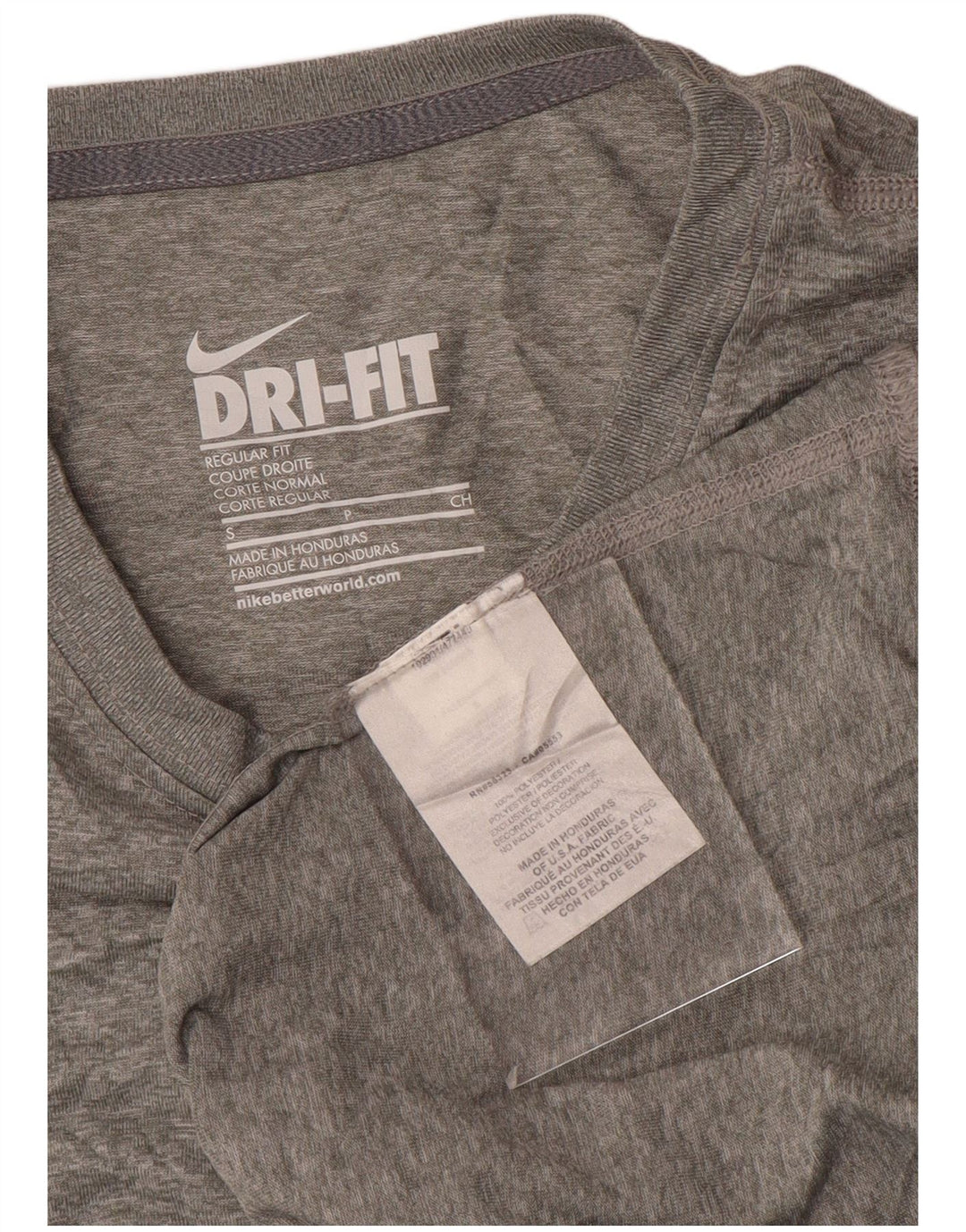 Nike Dri Fit Regular Fit Haut à manches longues pour femme UK 10 Petit Gris Polyester