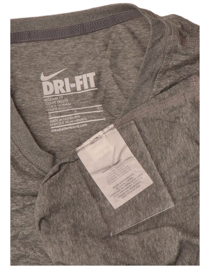 Nike Dri Fit Regular Fit Haut à manches longues pour femme UK 10 Petit Gris Polyester