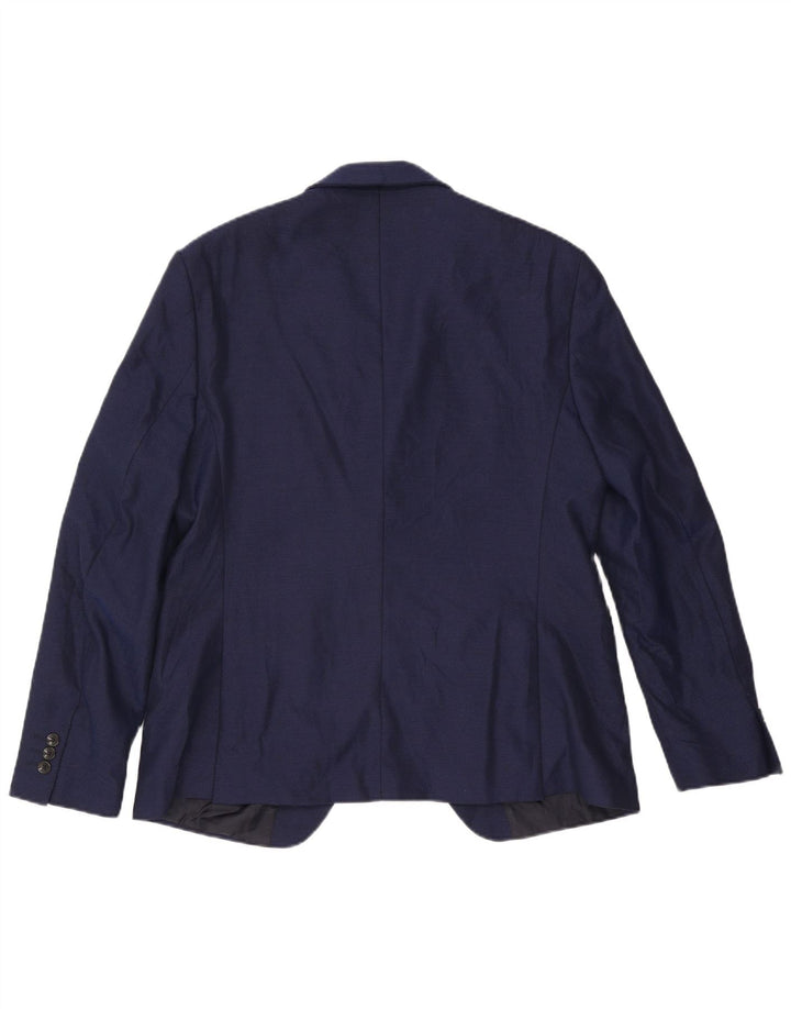 Zara Veste Blazer 1 Bouton Homme EU 54 XL Bleu Marine