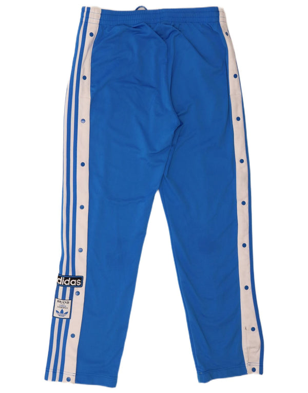 Adidas Pantalon de survêtement pour femme UK 16/18 Large Bleu Colorblock Polyester