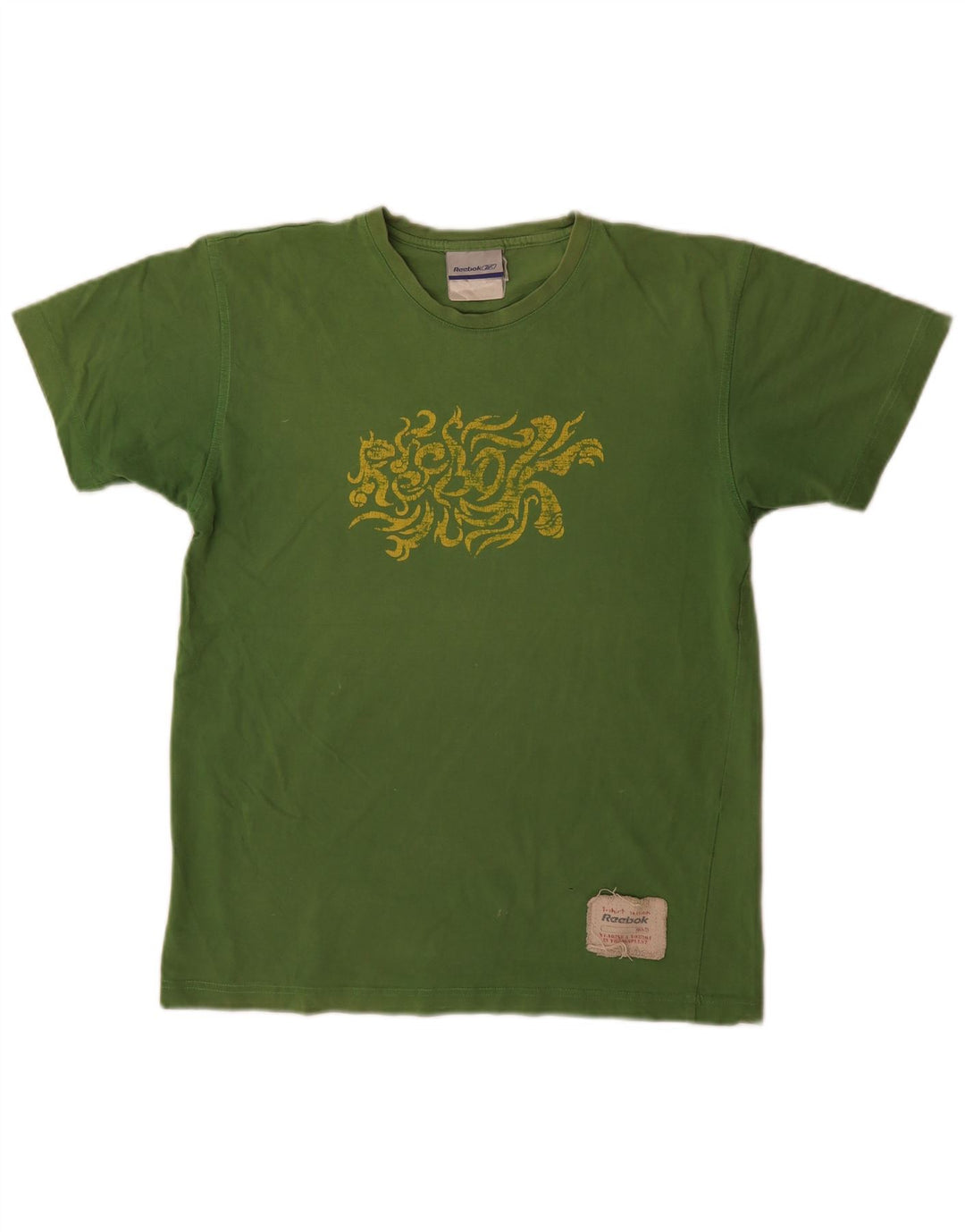 Reebok T-Shirt Graphique Homme Petit Vert Coton