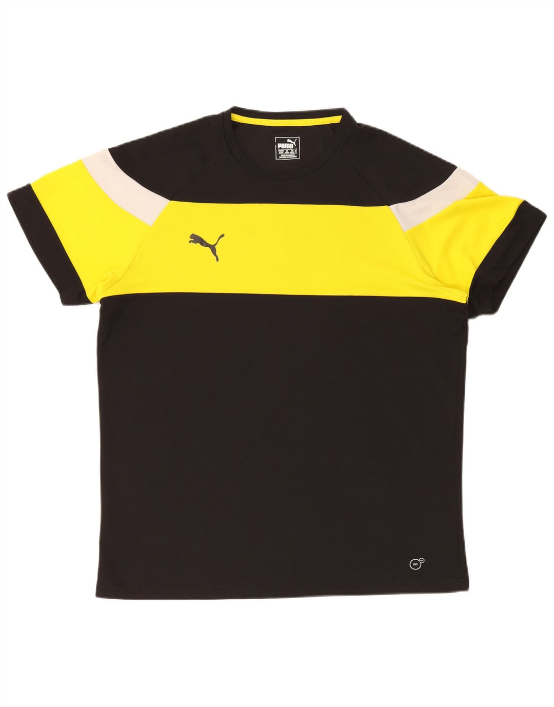 PUMA Mens T-Shirt Top XL Black Colourblock
