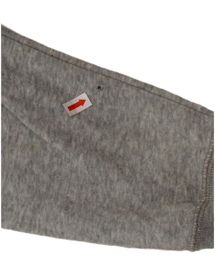 NIKE Pull à capuche zippé pour femme UK 16 Grand coton gris