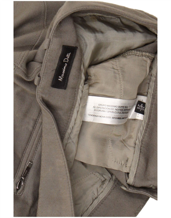 MASSIMO DUTTI Pantalon décontracté skinny pour femme EU 36 XS W26 L29 Kaki Modal