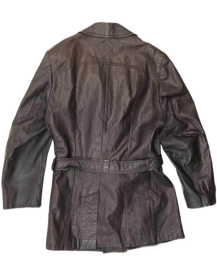 Carnaby Street Veste en cuir double boutonnage pour homme UK 38 Medium Noir