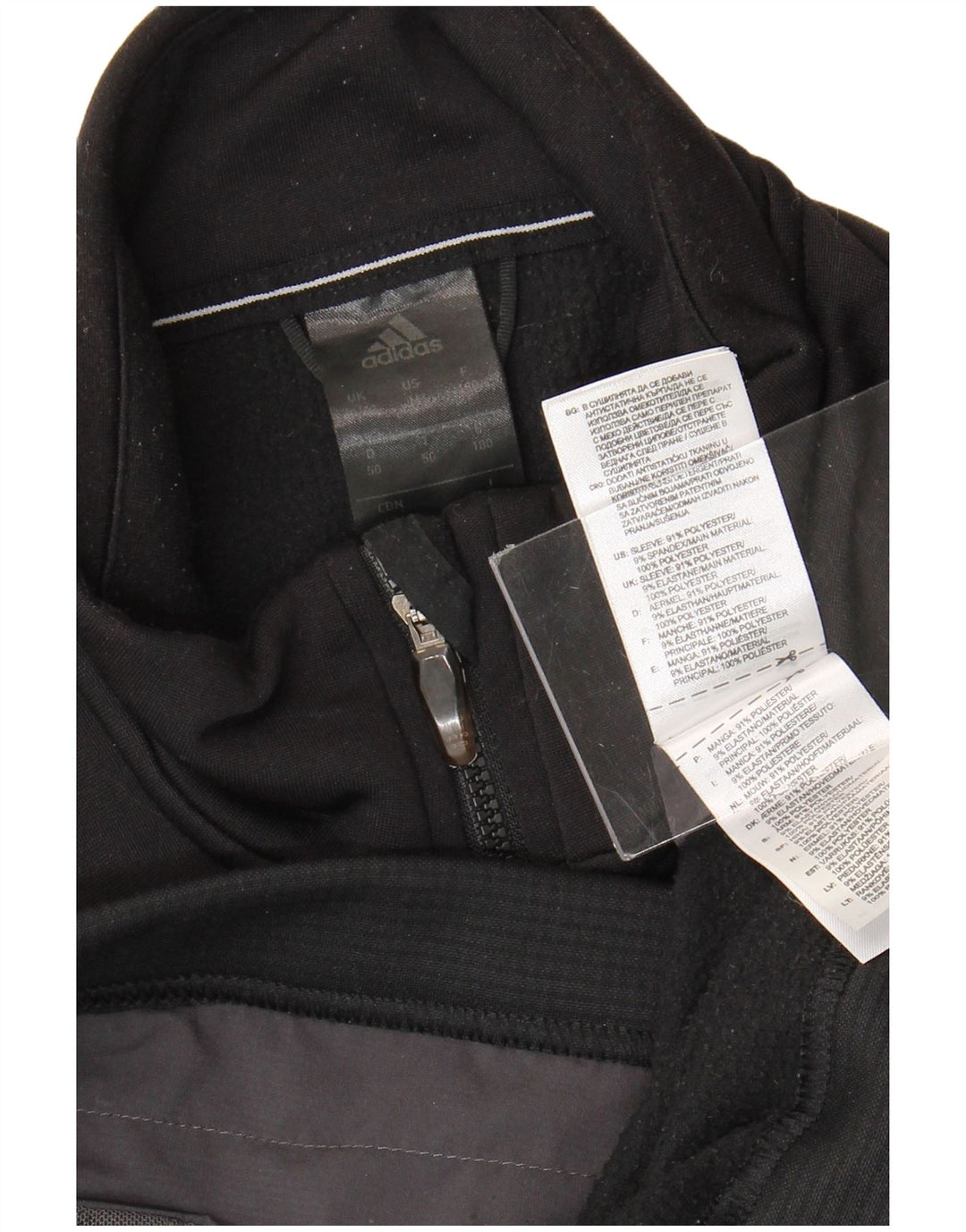 Adidas Veste de survêtement pour homme UK 40/42 Medium Noir Polyester