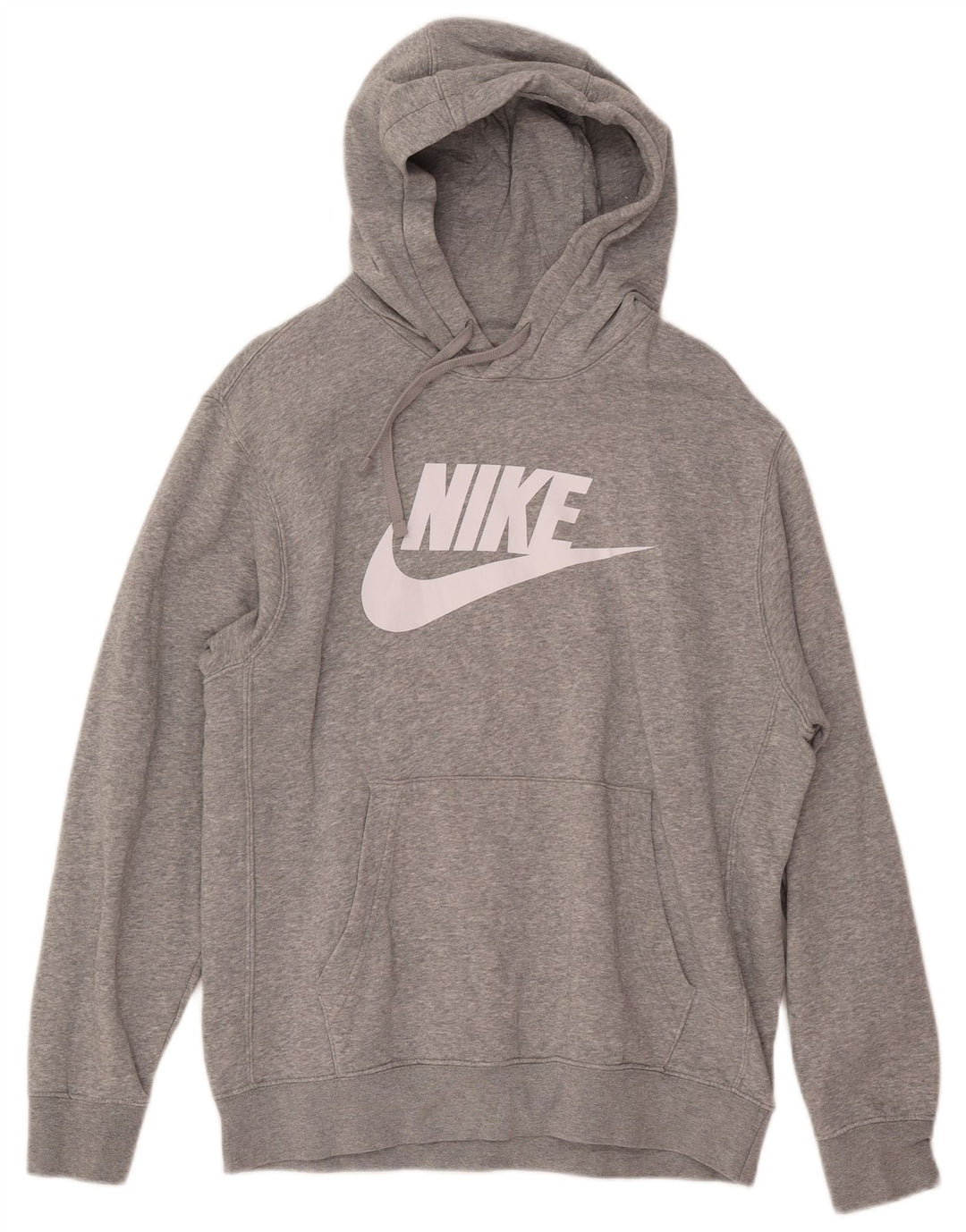 Nike Pull à capuche graphique en coton gris moyen pour homme